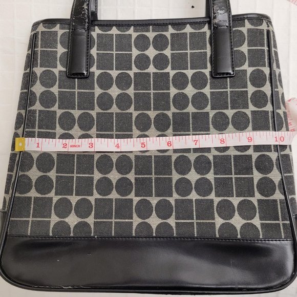 Black and grey patterned satchel. - Picture 7 of 8
